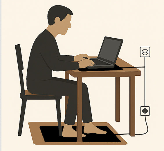 Grounding Pro Aardingsmat – Carbon Leder (40 x 60 cm)